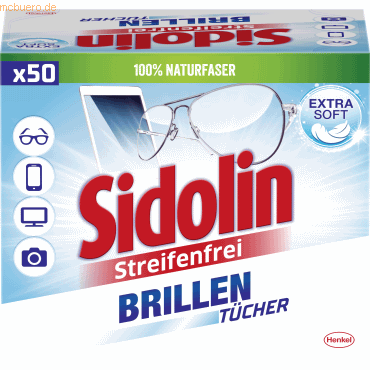 4015000306829 - Brillenputztuch 100 % Vlies getränkt weiß 50 St Pack - Sidolin 4015000306829 - Brillenputztuch 100 % Vlies getränkt weiß 50 St Pack - Sidolin