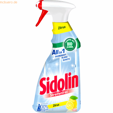 4015000969727 - Glasreiniger Sidolin Zitrus transparent 10 Sprühflaschen mit jeweils 500 ml 4015000969727 - Glasreiniger Sidolin Zitrus transparent 10 Sprühflaschen mit jeweils 500 ml