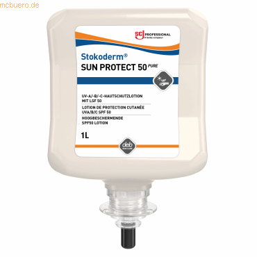 4016208103166 - Sc Johnson Professional - UV-Hautschutzcreme Stokoderm® Sun Protect 50 pure 1l unparfümiert Kartusche
