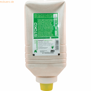 4016208332818 - Solopol® natural Handreiningungspaste parfümiert ehem SOLOPOL® ECO´LINE 2000 ml - Softflasche 4016208332818 - Solopol® natural Handreiningungspaste parfümiert ehem SOLOPOL® ECO´LINE 2000 ml - Softflasche
