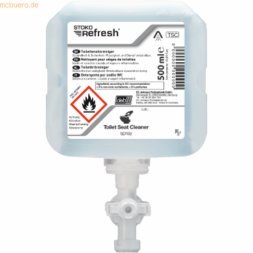 4016208350096 - WC Brillenreingerspray Refresh 35010 4016208350096 STOKO 500 Milliliter 4016208350096 - WC Brillenreingerspray Refresh 35010 4016208350096 STOKO 500 Milliliter