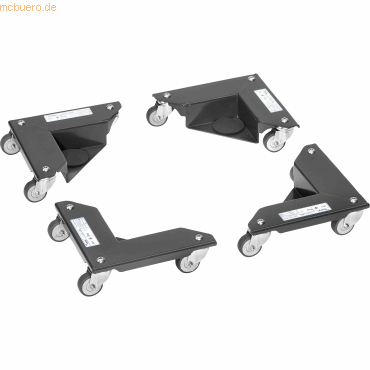 4017976069777 - Eckenroller Fetra 4 Elemente Traglast jeweils 150 kg mit Lenkrollen & Koffer anthrazitgrau 4017976069777 - Eckenroller Fetra 4 Elemente Traglast jeweils 150 kg mit Lenkrollen & Koffer anthrazitgrau
