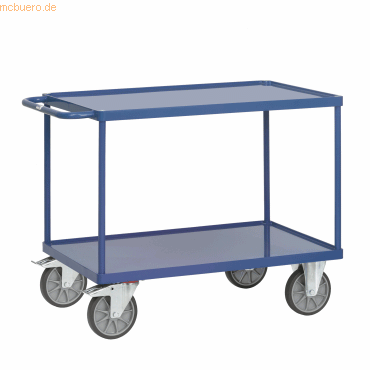 4017976224008 - Fetra Schiebebügel waagerecht 2400W Tischwagen Stahl pulverbeschichtet Traglast (max) 400 kg Brillantblau (RAL 5007)