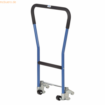 4017976228921 - Rohrschiebebügel für Paletten-Fahrgestell Stahlrohr blau einklinkbar 2 Hilfsrollen 4017976228921 - Rohrschiebebügel für Paletten-Fahrgestell Stahlrohr blau einklinkbar 2 Hilfsrollen