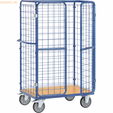 4017976685816 - Fetra - Paketwagen mit 3 Drahtgitterwänden und Doppelflügeltüren Höhe 1800mm 1000x600mm
