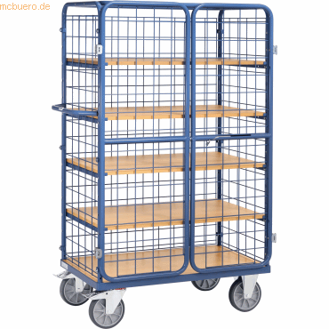 4017976785813 - Paketwagen fetra® 5 Etagen Drahtgitter mit abschließbaren Doppelflügeltüren bis 600 kg L 1000 x B 600 mm 4017976785813 - Paketwagen fetra® 5 Etagen Drahtgitter mit abschließbaren Doppelflügeltüren bis 600 kg L 1000 x B 600 mm