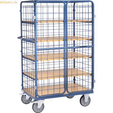 4017976785820 - Paketwagen fetra® 5 Etagen Drahtgitter mit abschließbaren Doppelflügeltüren bis 600 kg L 1000 x B 700 mm 4017976785820 - Paketwagen fetra® 5 Etagen Drahtgitter mit abschließbaren Doppelflügeltüren bis 600 kg L 1000 x B 700 mm