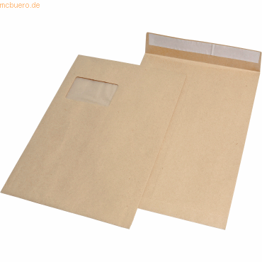 4018529002401 - Faltentaschen 300007067 30007067 C4 mit Fenster 20mm-Falte haftklebend 125g braun 4018529002401 100 Stück 4018529002401 - Faltentaschen 300007067 30007067 C4 mit Fenster 20mm-Falte haftklebend 125g braun 4018529002401 100 Stück