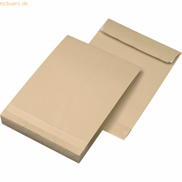 4018529003798 - Faltentaschen 30007071 B4 ohne Fenster 40mm-Falte haftklebend 120g braun 4018529003798 100 Stück 4018529003798 - Faltentaschen 30007071 B4 ohne Fenster 40mm-Falte haftklebend 120g braun 4018529003798 100 Stück