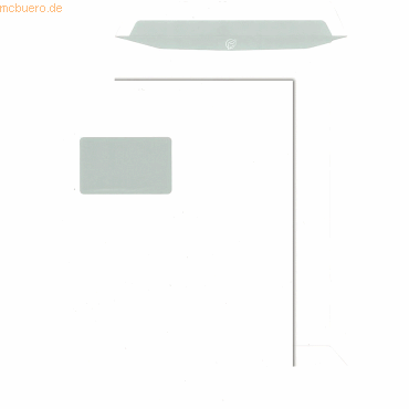 4018529007802 - Versandtaschen C4 mit Fenster haftklebend 100g weiß 4018529007802 250 Stück 4018529007802 - Versandtaschen C4 mit Fenster haftklebend 100g weiß 4018529007802 250 Stück