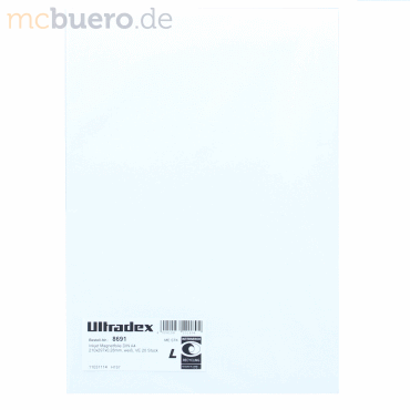 Ultradex Inkjet Magnetfolie 210x297x0,28mm weiß VE=20 Stück