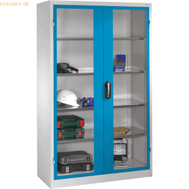 4025314168396 - CP Stahlschrank 8931-055 1060-80 lichtgrau lichtblau Acrylglas 1200 x 500 x 1950 cm aufgebaut 4025314168396 - CP Stahlschrank 8931-055 1060-80 lichtgrau lichtblau Acrylglas 1200 x 500 x 1950 cm aufgebaut
