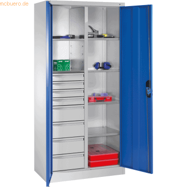 4025314177893 - Werkzeugschrank 8921305S10043 6Bd 8Sch 1950x930x500mm lgr lbl 4025314177893 C+P-Möbel 4025314177893 - Werkzeugschrank 8921305S10043 6Bd 8Sch 1950x930x500mm lgr lbl 4025314177893 C+P-Möbel
