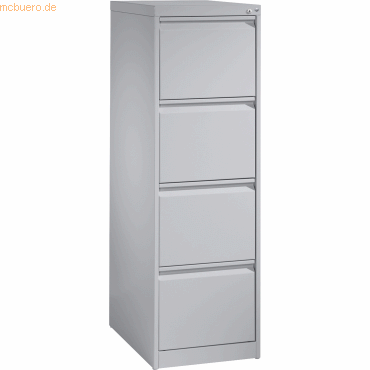 4025314218015 - Hängeregistraturschränke einbahnig 4 Schubfächer silber 4025314218015 C+P-Möbel
