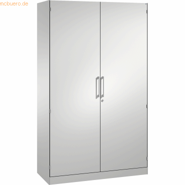 4025314231687 - Flügeltürenschrank ASISTO Höhe 1980 mm Breite 1200 mm 4 Fachböden lichtgrau lichtgrau 4025314231687 - Flügeltürenschrank ASISTO Höhe 1980 mm Breite 1200 mm 4 Fachböden lichtgrau lichtgrau
