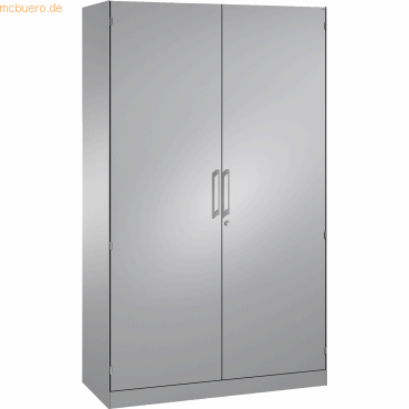 4025314231717 - Flügeltürenschrank ASISTO Höhe 1980 mm Breite 1200 mm 4 Fachböden weißaluminium weißaluminium C+P 4025314231717 - Flügeltürenschrank ASISTO Höhe 1980 mm Breite 1200 mm 4 Fachböden weißaluminium weißaluminium C+P