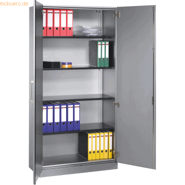 4025314232134 - CP Stahlschrank C 3000 Asisto 141002-000+141002-710 weißaluminium silber 1000 x 435 x 1980 cm aufgebaut 4025314232134 - CP Stahlschrank C 3000 Asisto 141002-000+141002-710 weißaluminium silber 1000 x 435 x 1980 cm aufgebaut