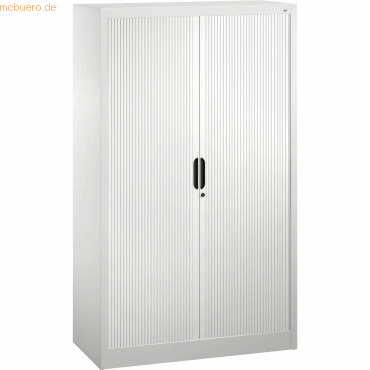 4025314281224 - Rollladenschrank mit Horizontal-Jalousie HxBxT 1660 x 1000 x 420 mm 3 Fachböden 4 Ordnerhöhen lichtgrau C+P