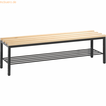 4025314597714 - Garderobenbank Basic 8051-010 Holz 150cm freistehend mit Schuhregal buche anthrazit 4025314597714 C+P-Möbel 4025314597714 - Garderobenbank Basic 8051-010 Holz 150cm freistehend mit Schuhregal buche anthrazit 4025314597714 C+P-Möbel