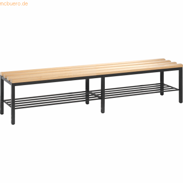 4025314601183 - Garderobenbank Basic 8052-010 Holz 196cm freistehend mit Schuhregal buche anthrazit 4025314601183 C+P-Möbel 4025314601183 - Garderobenbank Basic 8052-010 Holz 196cm freistehend mit Schuhregal buche anthrazit 4025314601183 C+P-Möbel
