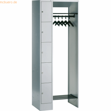 4025314610239 - CP Garderobe mit Schließfächern lichtgrau 80700-00 S10000 5 Schließfächer 740 x 480 x 1950 cm 4025314610239 - CP Garderobe mit Schließfächern lichtgrau 80700-00 S10000 5 Schließfächer 740 x 480 x 1950 cm