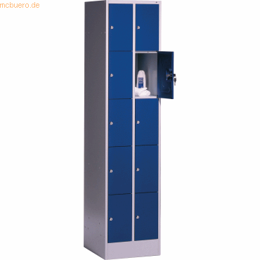 4025314710953 - INTRO Stahl-Schließfachschrank Fachhöhe 345 mm BxT 620 x 500 mm 10 Fächer Korpus lichtgrau Türen enzianblau 4025314710953 - INTRO Stahl-Schließfachschrank Fachhöhe 345 mm BxT 620 x 500 mm 10 Fächer Korpus lichtgrau Türen enzianblau