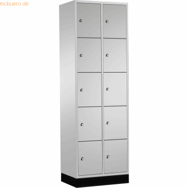4025314711035 - INTRO Stahl-Schließfachschrank Fachhöhe 345 mm BxT 620 x 500 mm 10 Fächer Korpus lichtgrau Türen lichtgrau 4025314711035 - INTRO Stahl-Schließfachschrank Fachhöhe 345 mm BxT 620 x 500 mm 10 Fächer Korpus lichtgrau Türen lichtgrau