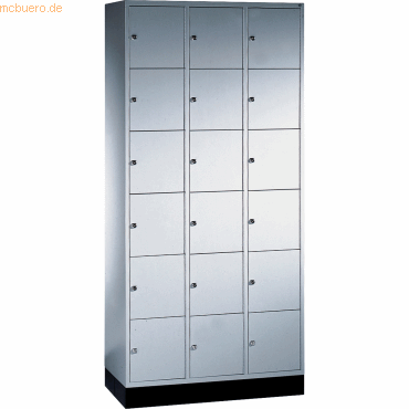 4025314727241 - INTRO Stahl-Schließfachschrank Fachhöhe 285 mm BxT 920 x 500 mm 18 Fächer Korpus lichtgrau Türen lichtgrau 4025314727241 - INTRO Stahl-Schließfachschrank Fachhöhe 285 mm BxT 920 x 500 mm 18 Fächer Korpus lichtgrau Türen lichtgrau
