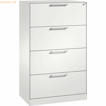 4025314949544 - Hängeregistraturschrank ASISTO C 3000 4 Schubladen 2-bahnig B 800 mm weiß weiß 4025314949544 - Hängeregistraturschrank ASISTO C 3000 4 Schubladen 2-bahnig B 800 mm weiß weiß