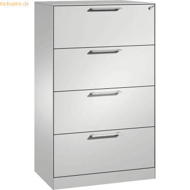 4025314949681 - Hängeregistraturschrank ASISTO Breite 800 mm mit 4 Schüben lichtgrau lichtgrau 4025314949681 - Hängeregistraturschrank ASISTO Breite 800 mm mit 4 Schüben lichtgrau lichtgrau