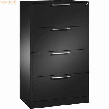 4025314950601 - Hängeregistraturschrank ASISTO Breite 800 mm mit 4 Schüben schwarzgrau schwarzgrau 4025314950601 - Hängeregistraturschrank ASISTO Breite 800 mm mit 4 Schüben schwarzgrau schwarzgrau