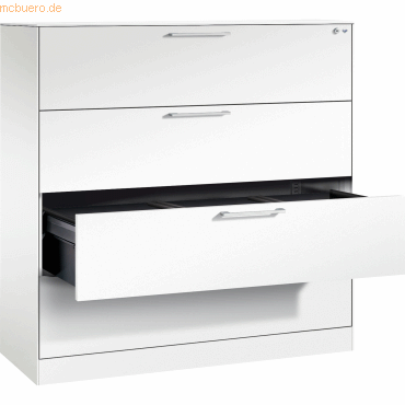 4025314956047 - Hängeregistraturschrank ASISTO C 3000 4 Schubladen 3-bahnig B 1200 mm weiß weiß 4025314956047 - Hängeregistraturschrank ASISTO C 3000 4 Schubladen 3-bahnig B 1200 mm weiß weiß