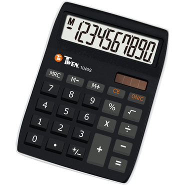 4025999802110 - Tischrechner Twen 1040S 10-stellig schwarz Prozent Korrekturtaste 4025999802110 bandermann 4025999802110 - Tischrechner Twen 1040S 10-stellig schwarz Prozent Korrekturtaste 4025999802110 bandermann
