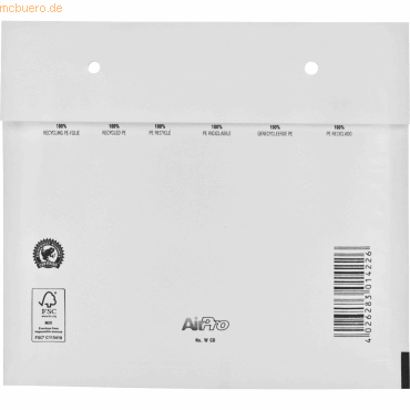 4026283054222 - AIRPRO Luftpolstertasche W-CD 00012207 hk 165x175mm ws 100 StPa 4026283054222 100 Stück 4026283054222 - AIRPRO Luftpolstertasche W-CD 00012207 hk 165x175mm ws 100 StPa 4026283054222 100 Stück