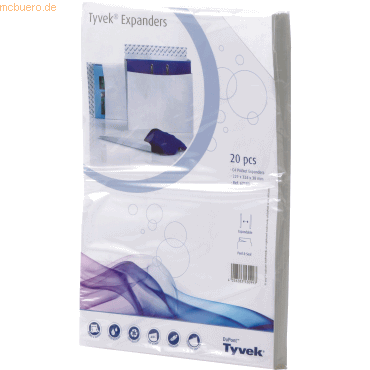 4026283530993 - Faltentaschen Tyvek 00067180 C4 ohne Fenster 38mm-Falte haftklebend 55g weiß 4026283530993 20 Stück 4026283530993 - Faltentaschen Tyvek 00067180 C4 ohne Fenster 38mm-Falte haftklebend 55g weiß 4026283530993 20 Stück