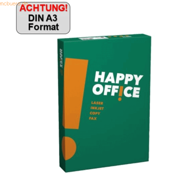 4026343026312 - Kopierpapier Happy Office 809B80B A3 80g weiß 4026343026312 500 Stück 4026343026312 - Kopierpapier Happy Office 809B80B A3 80g weiß 4026343026312 500 Stück