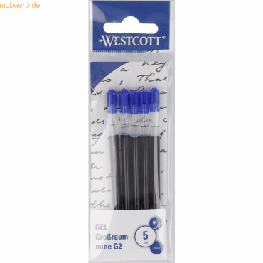 4027521530829 - Westcott Gelmine G2 E-733496 00 M blau 5St 4027521530829 5 Stück 4027521530829 - Westcott Gelmine G2 E-733496 00 M blau 5St 4027521530829 5 Stück