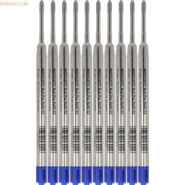 4027521530959 - Westcott Kugelschreibermine G2 E-733490 00 Metall bl 10St 4027521530959 10 Stück 4027521530959 - Westcott Kugelschreibermine G2 E-733490 00 Metall bl 10St 4027521530959 10 Stück