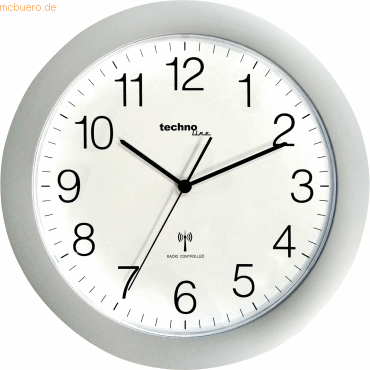 4029665078007 - Funkwanduhr WT 8000 titan Ø 30cm 4029665078007 WT 8000 silber 4029665078007 - Funkwanduhr WT 8000 titan Ø 30cm 4029665078007 WT 8000 silber