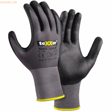 4031301022725 - Arbeitshandschuhe BLACK TOUCH Nitril grau schwarz Größe 10 XL 4031301022725 BIG 4031301022725 - Arbeitshandschuhe BLACK TOUCH Nitril grau schwarz Größe 10 XL 4031301022725 BIG