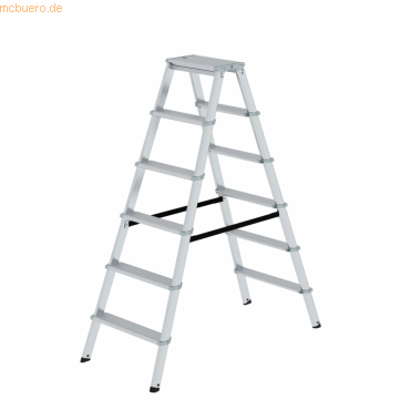 4031405112360 - MUNK Günzburger Steigtechnik Guenzburger Steigtechnik 11236 Aluminium Stufen-Doppelleiter Arbeitshöhe (max) 3 m Silber 106 kg