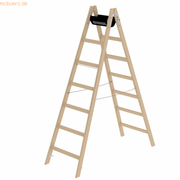 4031405332140 - MUNK Günzburger Steigtechnik Guenzburger Steigtechnik 33214 Holz Stufen-Doppelleiter Arbeitshöhe (max) 33 m Braun 108 kg 4031405332140 - MUNK Günzburger Steigtechnik Guenzburger Steigtechnik 33214 Holz Stufen-Doppelleiter Arbeitshöhe (max) 33 m Braun 108 kg