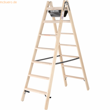 4031405338142 - Munk Günzburger Steigtechnik - munk Holz Stufen-Stehleiter 2x7 Stufen 4031405338142 - Munk Günzburger Steigtechnik - munk Holz Stufen-Stehleiter 2x7 Stufen