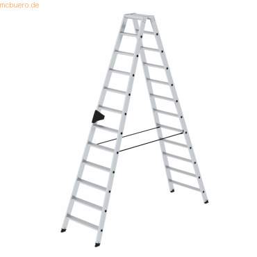 4031405402249 - Munk Aluminium-Stufen-Stehleiter 2x12 Stufen 80 mm geriffelt nivello® Leiterschuhe ergo-pad® Griff 150 kg Tragkraft Spreizsicherung 4031405402249 - Munk Aluminium-Stufen-Stehleiter 2x12 Stufen 80 mm geriffelt nivello® Leiterschuhe ergo-pad® Griff 150 kg Tragkraft Spreizsicherung