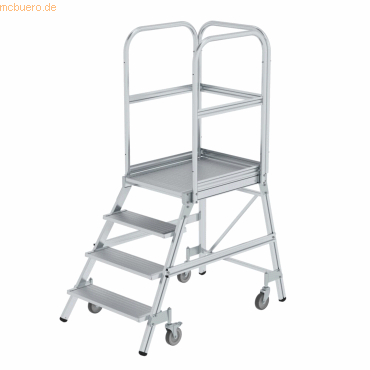 4031405501041 - MUNK Günzburger Steigtechnik Guenzburger Steigtechnik 50104 Aluminium Podestleiter Arbeitshöhe (max) 3 m Silber 32 kg 4031405501041 - MUNK Günzburger Steigtechnik Guenzburger Steigtechnik 50104 Aluminium Podestleiter Arbeitshöhe (max) 3 m Silber 32 kg