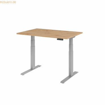 4032062188903 - Schreibtisch Basic VXDKB12 R S höhenverstellbar 64-129cm (H) rechteckig asteiche silber 4032062188903 Hammerbacher 4032062188903 - Schreibtisch Basic VXDKB12 R S höhenverstellbar 64-129cm (H) rechteckig asteiche silber 4032062188903 Hammerbacher