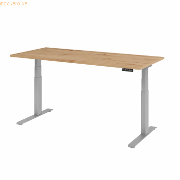 4032062188927 - Schreibtisch Basic VXDKB19 R S höhenverstellbar 64-129cm (H) rechteckig asteiche silber 4032062188927 Hammerbacher 4032062188927 - Schreibtisch Basic VXDKB19 R S höhenverstellbar 64-129cm (H) rechteckig asteiche silber 4032062188927 Hammerbacher