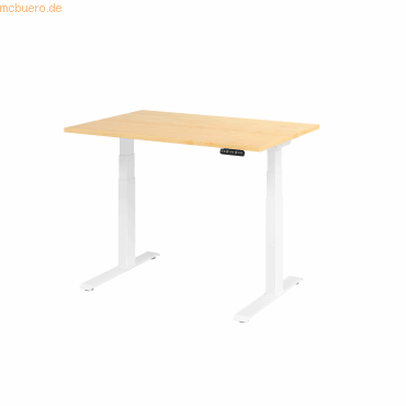 4032062191040 - HAMMERBACHER XDKB12 elektrisch höhenverstellbarer Schreibtisch ahorn rechteckig C-Fuß-Gestell weiß 1200 x 800 cm 4032062191040 - HAMMERBACHER XDKB12 elektrisch höhenverstellbarer Schreibtisch ahorn rechteckig C-Fuß-Gestell weiß 1200 x 800 cm
