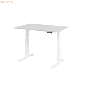 4032062191057 - HAMMERBACHER XDKB12 elektrisch höhenverstellbarer Schreibtisch lichtgrau rechteckig C-Fuß-Gestell weiß 1200 x 800 cm 4032062191057 - HAMMERBACHER XDKB12 elektrisch höhenverstellbarer Schreibtisch lichtgrau rechteckig C-Fuß-Gestell weiß 1200 x 800 cm