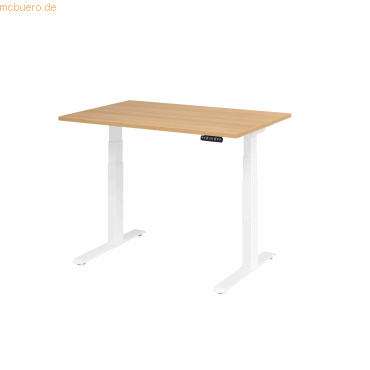 4032062191071 - HAMMERBACHER XDKB12 elektrisch höhenverstellbarer Schreibtisch eiche rechteckig C-Fuß-Gestell weiß 1200 x 800 cm 4032062191071 - HAMMERBACHER XDKB12 elektrisch höhenverstellbarer Schreibtisch eiche rechteckig C-Fuß-Gestell weiß 1200 x 800 cm